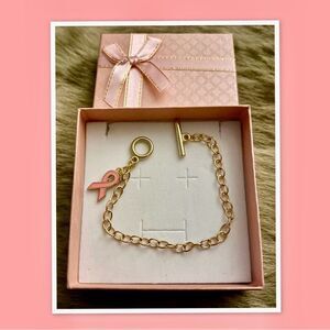 Breast Cancer Awareness Charm Bracelet